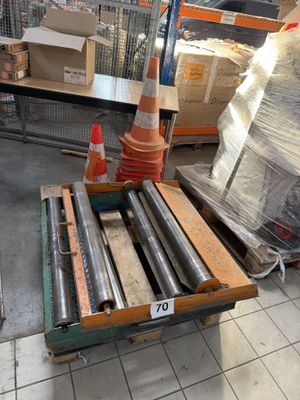 a table with a bunch of items on it in a store