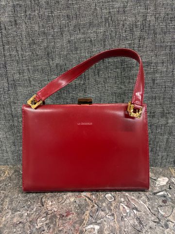 LETANNEUR – Sac en cuir rouge. État neuf 