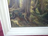 a picture of a painting of a forest scene