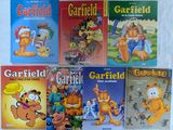 plusieurs livres pour enfants mettant en scène Garfield le chat, Garfield le chat, Garfield le chat et Garfield le chat
