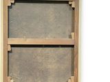 an image of a picture of a wooden frame with a window