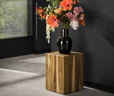 Table d'appoint/ bout de canapé en teck massif recyclé, H45 …