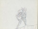 an image of a drawing of a woman standing on top of a cliff