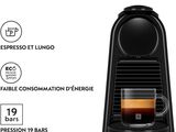 neso mini coffee machine with milk frother in black