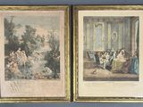 deux tableaux encadrés accrochés au mur