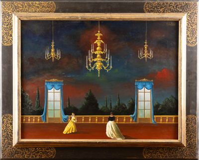 Carl PREVOT (1933), "Après le bal", huile sur panneau, signé…