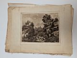 an old book with a picture of a man on a horse in a field
