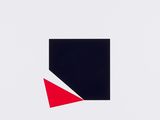 an image of a black square with a red triangle in the middle