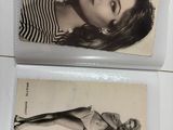 two cards with a picture of a woman on them