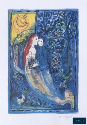 une image représentant un tableau où l'on voit une femme et un chat dans un jardin