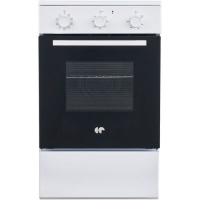 une photo d'un four blanc et noir avec une porte blanche