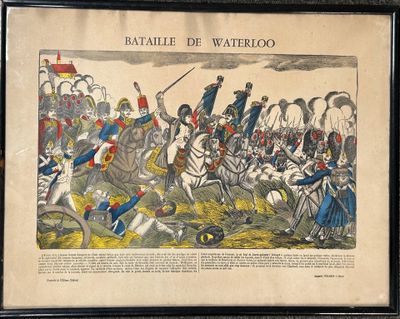 une vieille gravure représentant une bataille militaire avec des soldats à cheval