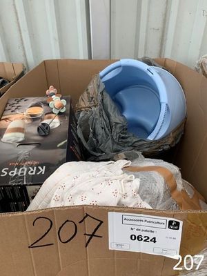 a cardboard box full of items that are in the box