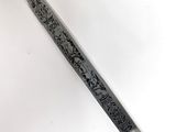 a picture of a knife that is on a table