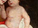 an image of a painting of a woman holding a baby in her lap
