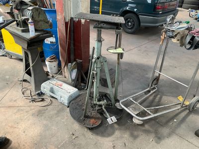 a lot of tools that are sitting on the ground