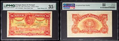 three different types of foreign currency on display in a display case