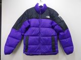 the north face purple and black down jacket