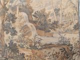 a tapestry with a waterfall in the middle of it