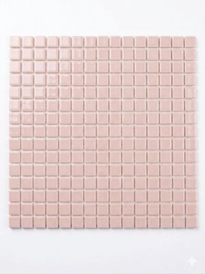 un mur recouvert de carreaux roses formant un motif carré