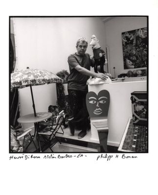 Philippe Bonan. Hervé Di Rosa dans son atelier à Paris, Barb…