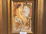 an image of a painting of a nude woman sitting on a chair