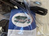 a plastic bag with a bus in it on a table