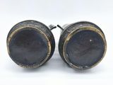 pair of antique silver and gold cufflinks on a white background