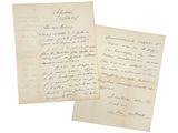 deux lettres tirées d'une lettre écrite en français à un homme