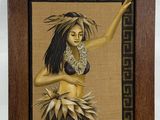 une image représentant un tableau d'une femme en jupe de hula