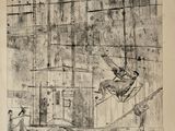 an image of a drawing of a man flying through the air