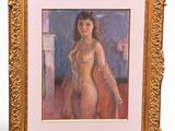 an image of a painting of a woman in a gold frame