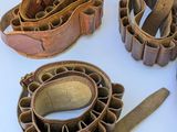 many different types of leather items on the table