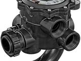 a close up of a water meter on a white background