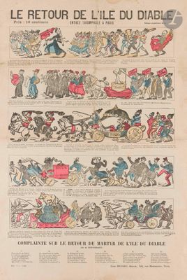 an old french newspaper with a bunch of people on it