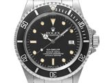 rolex sea dweller black dial steel bracelet watch