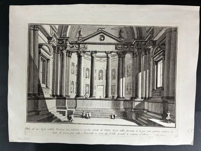 une image représentant un dessin d'un bâtiment avec des colonnes