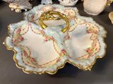 a plate with a ring on top of it on a table