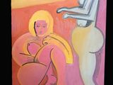 une image d'un tableau représentant une femme assise sur une chaise