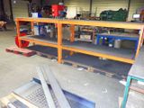 a room with a lot of tables and benches in it
