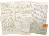 un lot de vieilles lettres et d'enveloppes portant un timbre