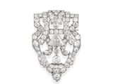 broche en diamant art déco