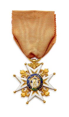 une médaille d'or surmontée d'une étoile