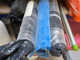 many different types of pipes in a storage area