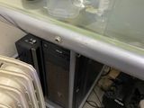 an image of a desk with a heater on it