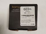 a close up of a cell phone battery on a white surface