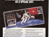 une publicité pour un jeu vidéo mettant en scène un astronaute flottant dans l'espace