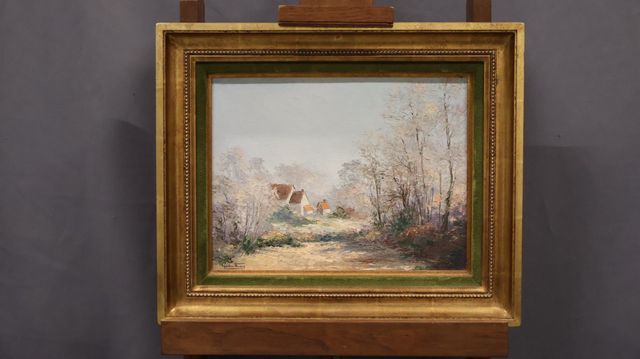Gaston THIERY (1922 - 2013) « Au soleil d’hiver », huile sur toil...