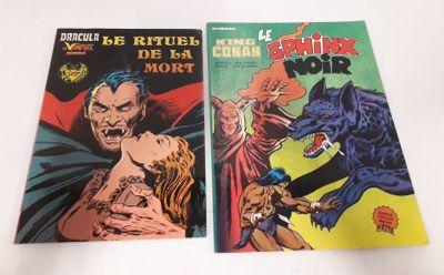 deux bandes dessinées, dont l'une met en scène un démon et l'autre un démon