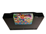 a video game on the back of a black case
